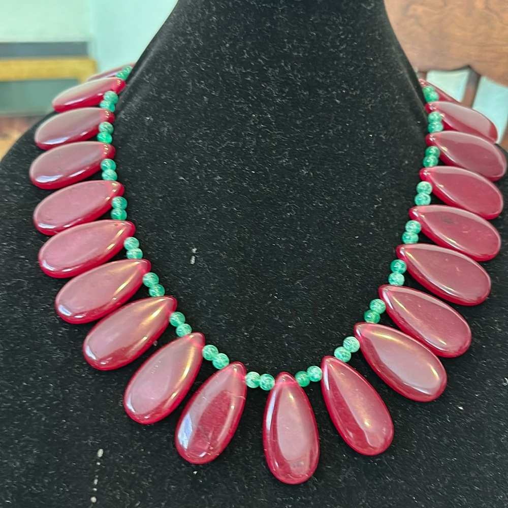 1245 carat ruby and emerald necklace ❤️💚